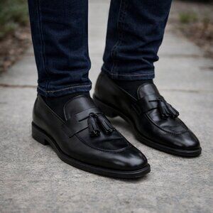 Johnston & Murphy Deerfield II Tassel Moc-Toe Loafers Black Men’s 10.5D johnston murphy tassel products for sale | eBay main image 4